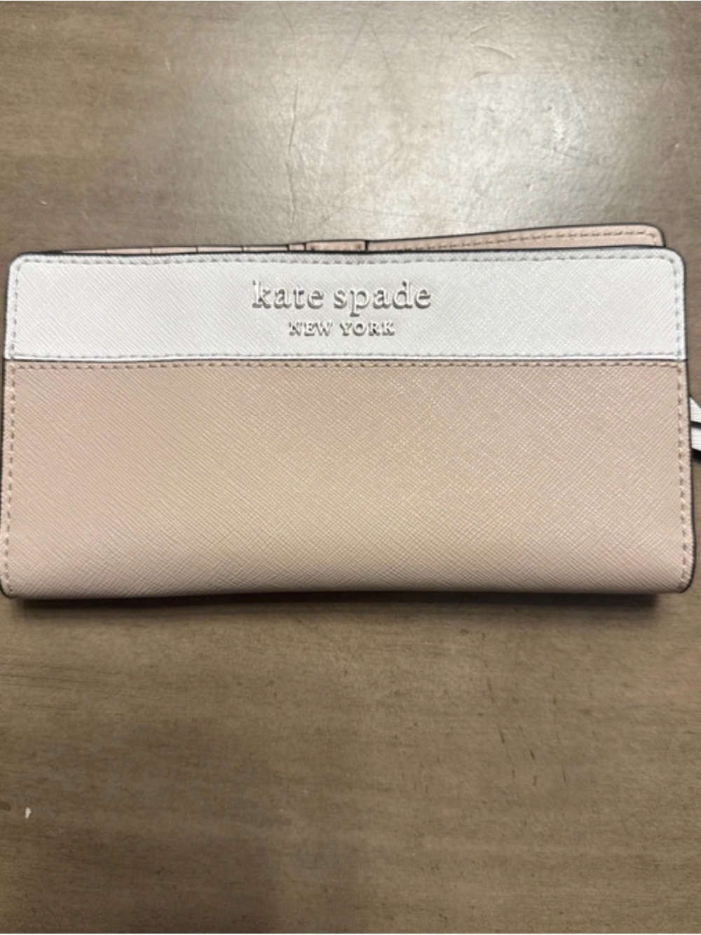 kate spade Blush and White Continental Wallet
